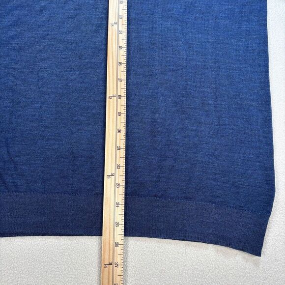 Ibex Sweater Men's XL Blue Merino Wool V Neck Long Sleeve Pullover‎ 1324407 - Picture 9 of 12